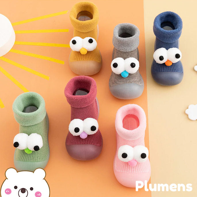 Eyes de Plumens Zapatos-Calcetines Antideslizantes para Niños